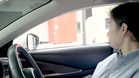 Order food or drinks by driving through. Stock Footage 323604027