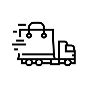 Order free shipping line icon vector illustration イラスト素材