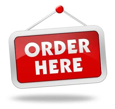 Order here concept illustration Ilustração Stock