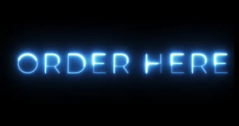 Order here neon text animation Stock Footage 287401167