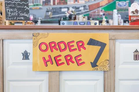 Order Here Stock Photos