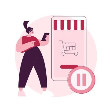 Order on hold abstract concept vector illustration. Illustrazione stock