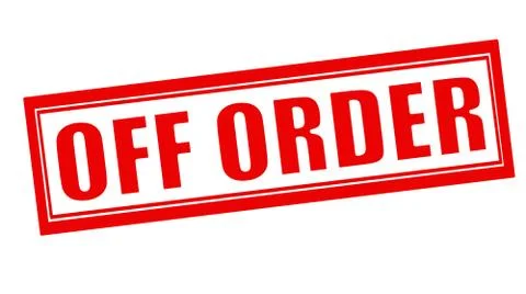 Off order Stock Illustration