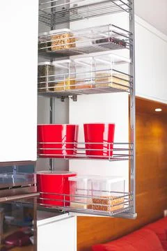 Order in the kitchen. Storage system. Foto stock