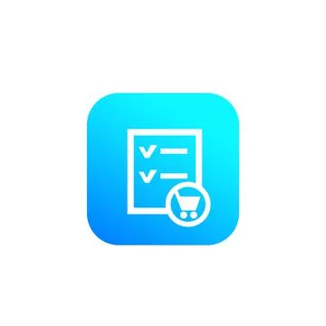 Order list vector icon Stock Illustration