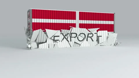 Order of Malta container with the flag falls on top of a container Stock Footage 124632501