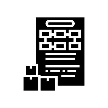 Order management glyph icon vector illustration Stock Illustration
