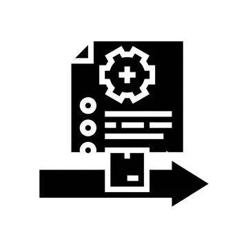Order management glyph icon vector illustration Stock Illustration