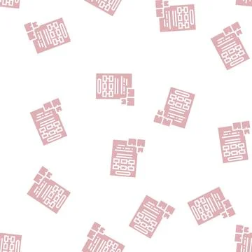 Order management glyph seamless pattern Stock Illustration