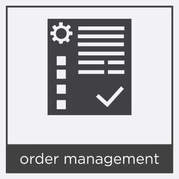 Order management icon isolated on white background Stock Illustration