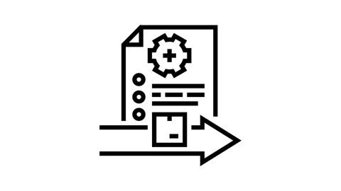 Order management line icon animation Stock Footage 326121546