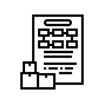 Order management line icon vector illustration Stock Illustration