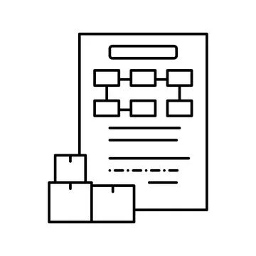 Order management line icon vector illustration Stock Illustration