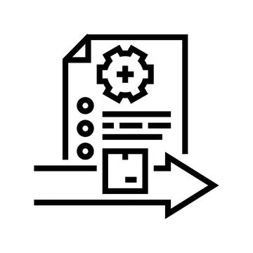Order management line icon vector illustration 스톡 일러스트