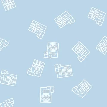 Order management line seamless pattern Illustrazione stock