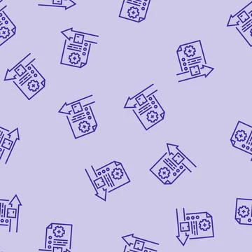 Order management line seamless pattern Stock Illustration