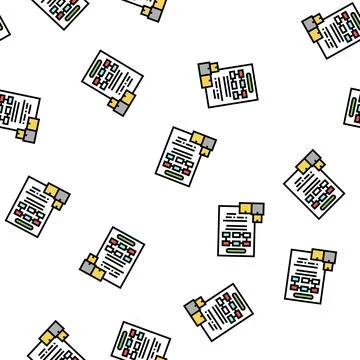 Order management vector seamless pattern Illustrazione stock