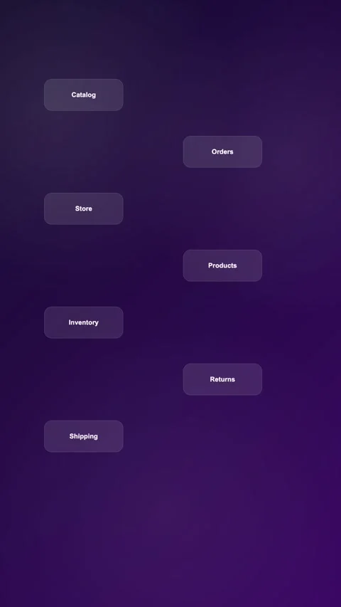 Order Management Workspace Modern Gradient SaaS Interface Vertical Animation Stock Footage 345154804