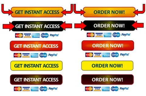 Order &amp; Member Instant Access Buttons (Isolated on white  background) Stock Illustration