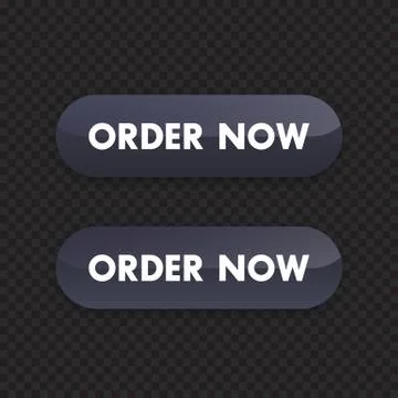 Order now button for web design, dark version, vector illustration Stockillustratie