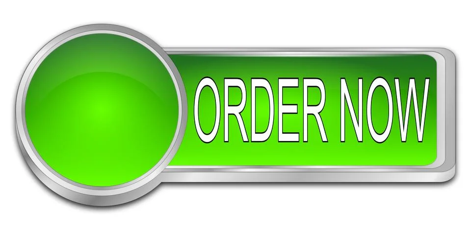 Order now dash Button - 3D illustration Stock Illustration