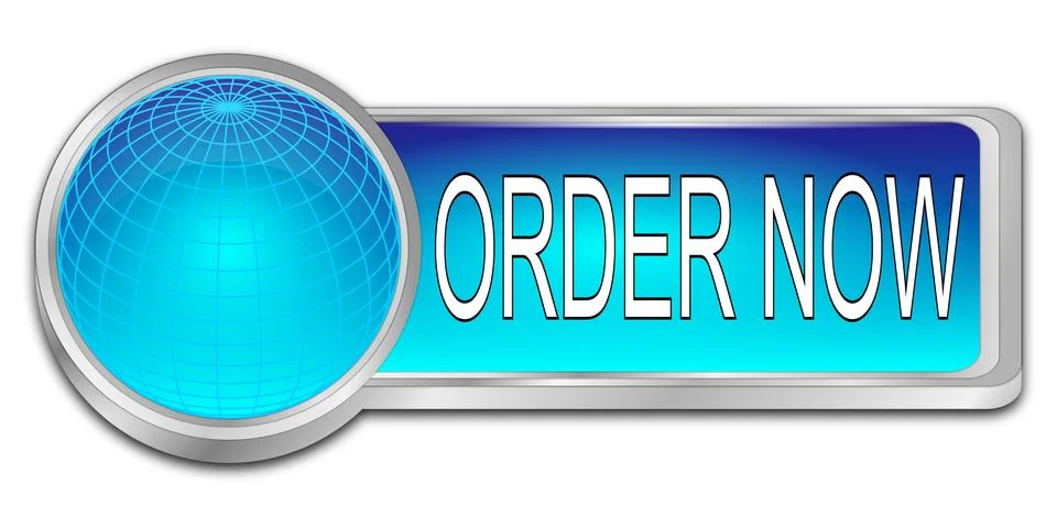 Order now dash Button - 3D illustration Stock Illustration