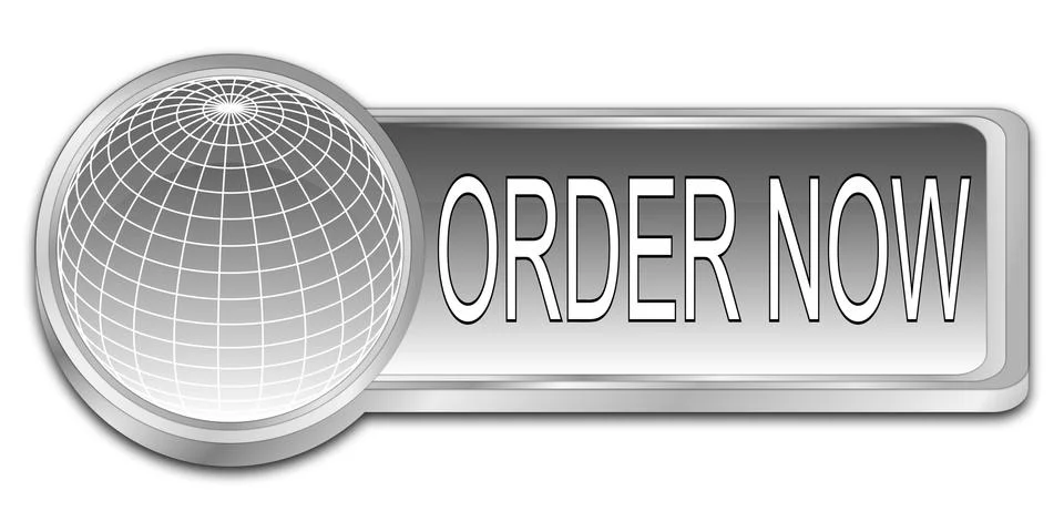 Order now dash Button - 3D illustration Stock Illustration