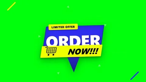 Order Now Limited Offer Animated Graphic on Green Screen for E-commerce Pro.. Stock Footage 333155937