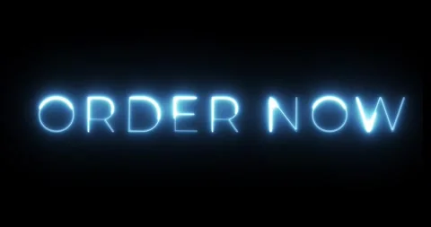 Order now neon text animation Video stock 287401134