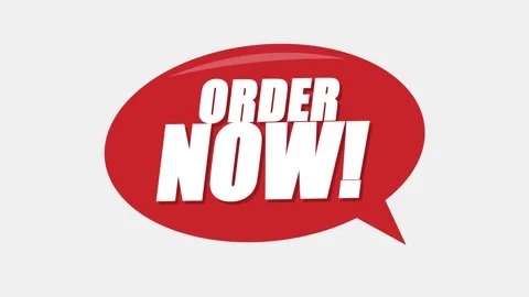 Order Now Red Speech Bubble Marketing Banner Stock Footage 342320613