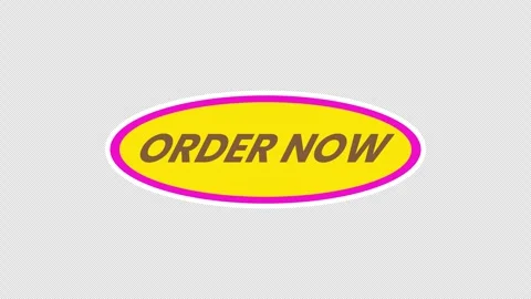 Order now retro oval sticker animated loop Stock Footage 328576413