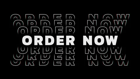 Order now text animation Stock Footage 304247874