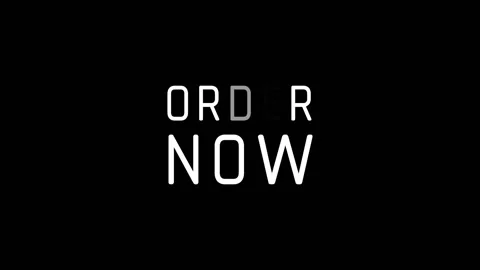 Order Now White Flickering Text on Black Background Stock Footage 207014212