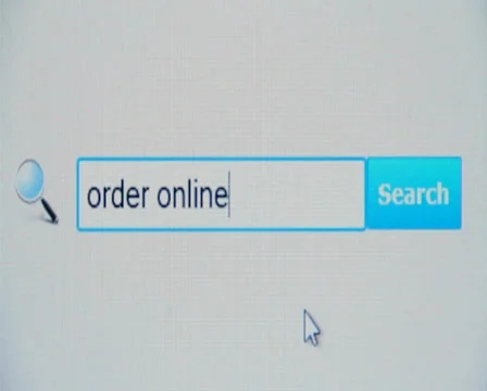 Order online - browser search query, Internet web page Stock Footage 35340439
