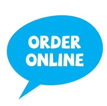 Order online label Stock Illustration