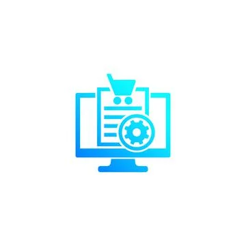 Order, online purchase processing icon, vector イラスト素材