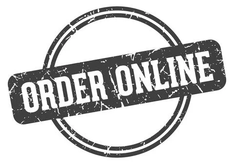 Order online stamp Stock Illustration