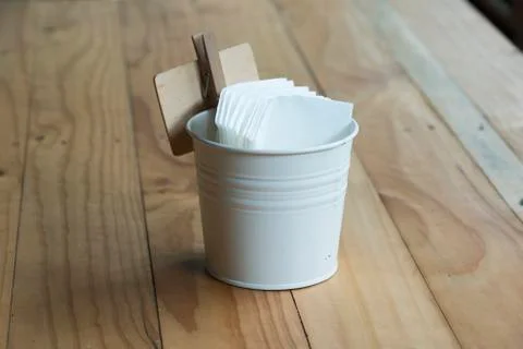 Order paper on table Stock Photos