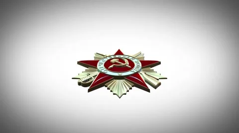 Order of the Patriotic War on a white background Stock Footage 48993085
