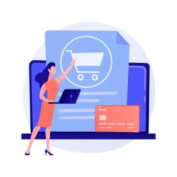 Order paying vector concept metaphor. Stock Illustration