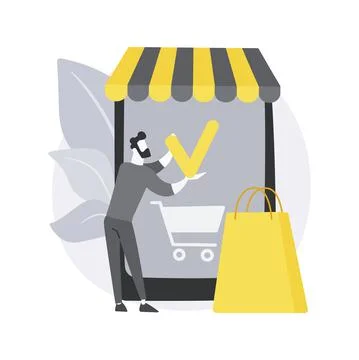 Order placed abstract concept vector illustration. Stock Illustration