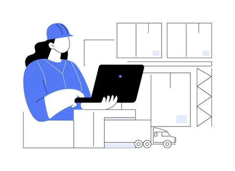 Order placement abstract concept vector illustration. Stock Illustration
