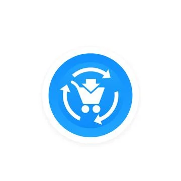 Order processing, e-commerce vector icon Stock Illustration