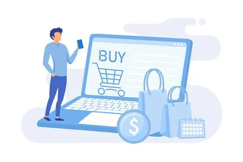 Order processing Inventory management, warehouse processing software, onlin.. Stock Illustration