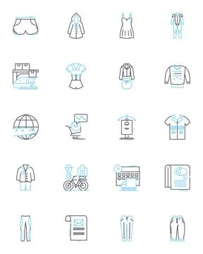 Order Processing linear icons set. Fulfillment, Logistics, Dispatch, Picking Stock Illustration