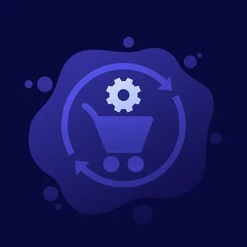 Order processing, procurement icon, vector design Stock Illustration