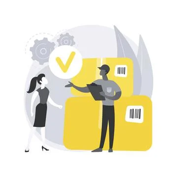 Order received abstract concept vector illustration. Stock Illustration