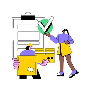 Order received abstract concept vector illustration. Stock Illustration