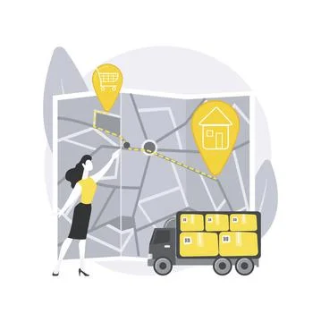 Order shipped abstract concept vector illustration. Stock Illustration
