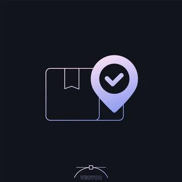 Order shipping icon with a gradient Ilustração Stock